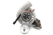 Load image into Gallery viewer, A Can-Am X3 Xona Rotor 43mm bolt-on turbofold for vehicles, showcasing the compressor and turbine wheels, manifolding, and actuator.