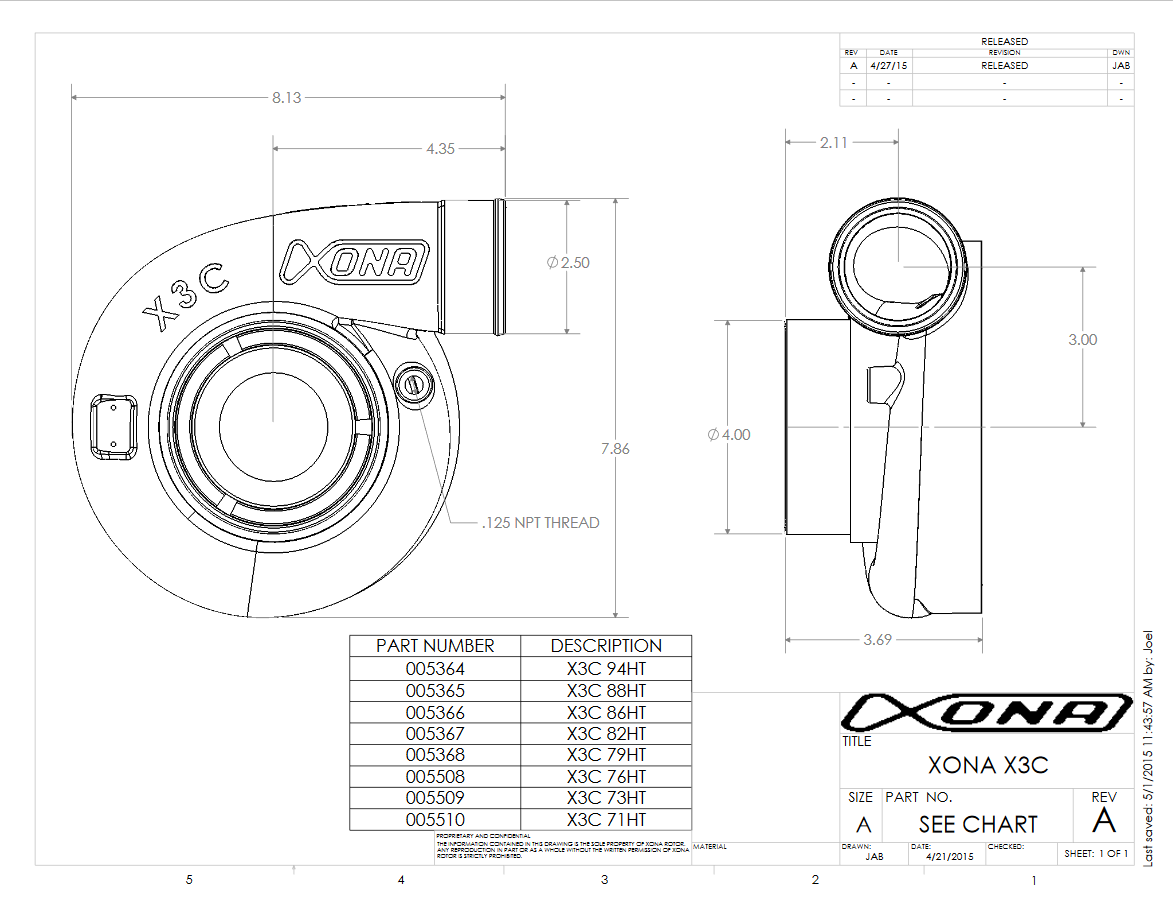XRE7169S Reverse Rotation Ball Bearing Turbocharger – Forced