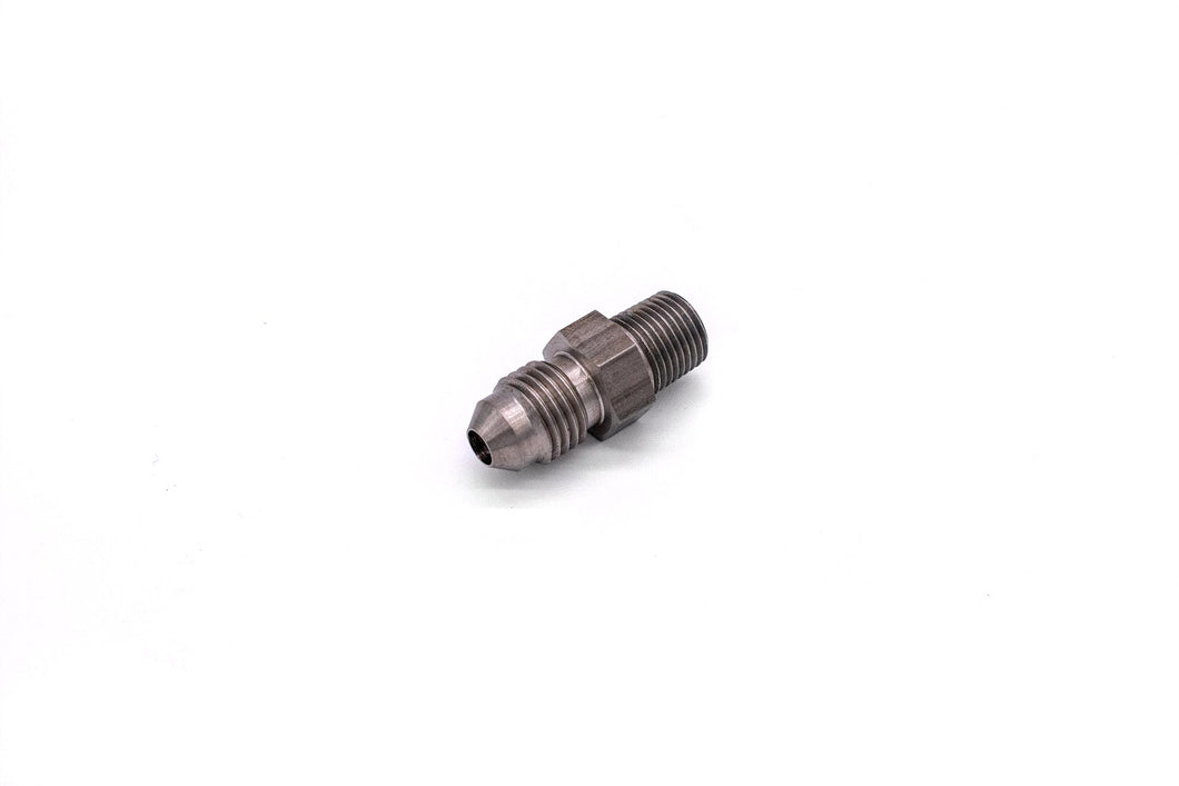 Stainless 1/8NPT to -4AN oil inlet fitting