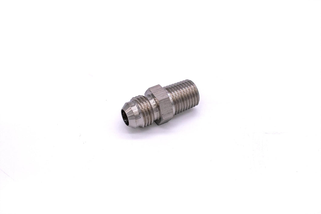 Stainless 1/4NPT to -6AN oil inlet fitting